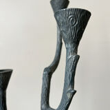 70s aluminum design candlesticks