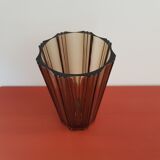 vintage vase in smoked glass