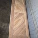19th-century buffet in solid fir with a chevron top (shallow)