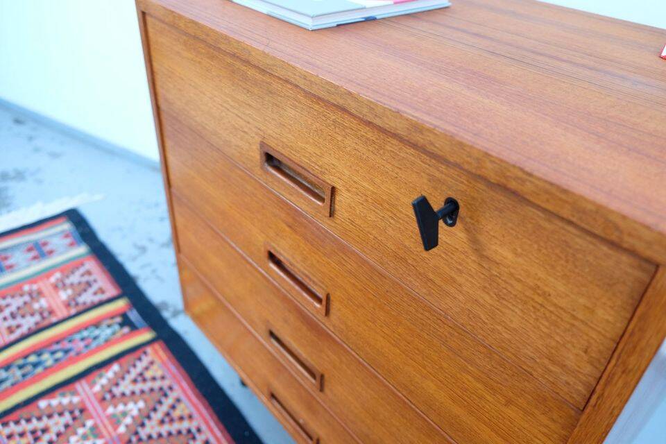 Vintage retro teak chest of drawers, 60s-70s style, 50s.