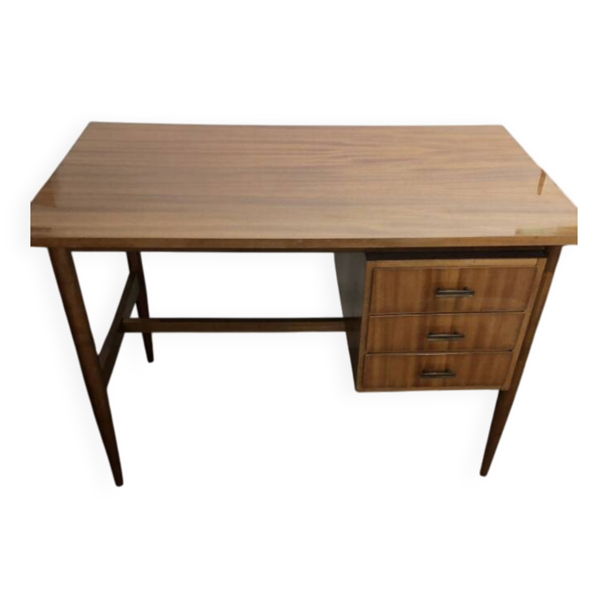 Vintage Scandinavian desk from the 1960s – Mahogany veneer – Dovetail joint