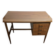 Vintage Scandinavian desk from the 1960s – Mahogany veneer – Dovetail joint
