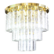 Large glass chandelier Limburg, Germany, 1960s