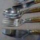 Housewife in silver and gold metal 104 cutlery