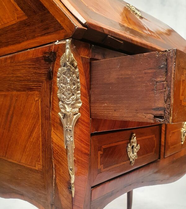 Secrétaire époque Transition louis XV, louis XVI - bois de rose & palissandre - 18ème