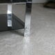 Coffee table steel and smoked glass, France, circa 1970