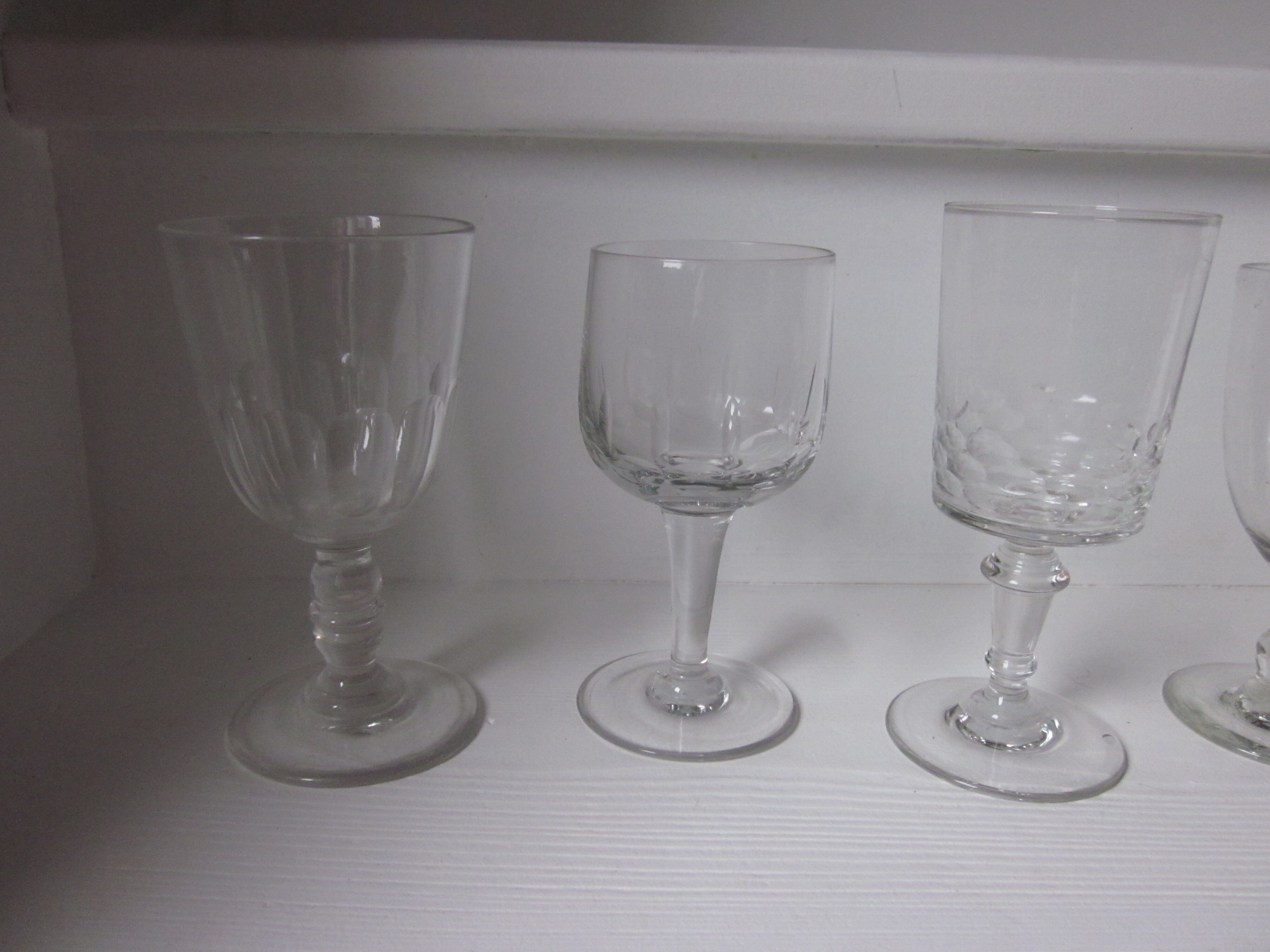 Batch of 6 old glass glass blown depareillè