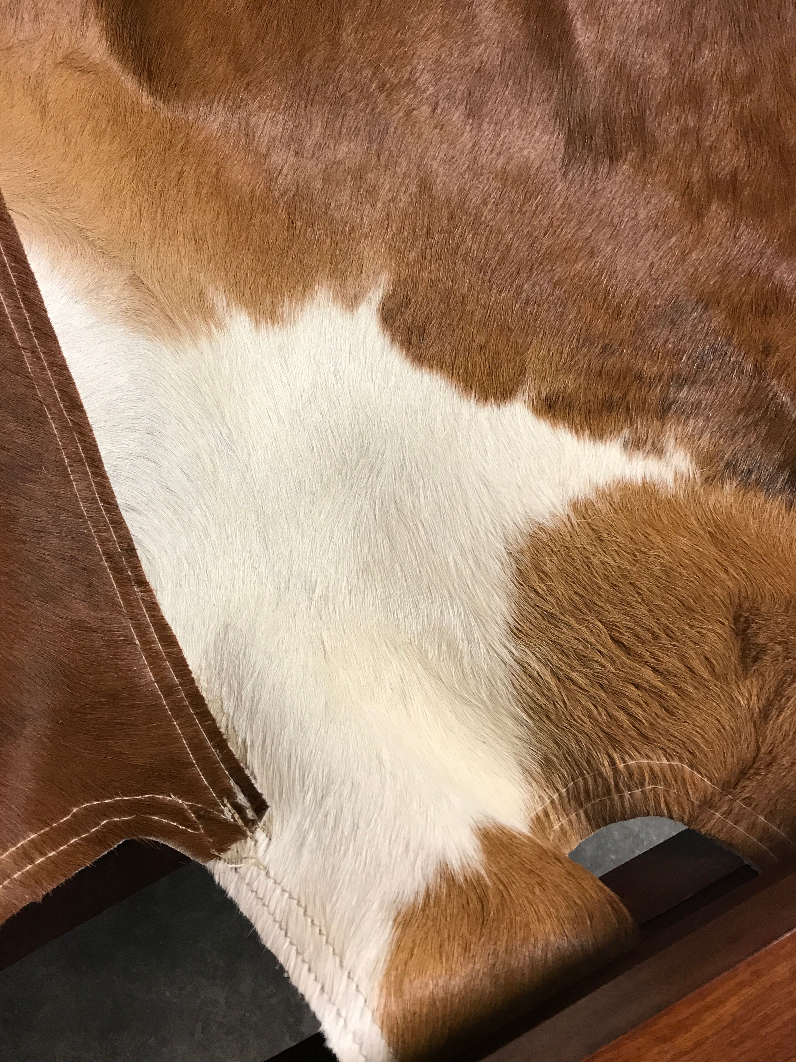 Vintage brazilian cowhide rocking chair, 1950s