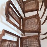 6 Louis 16 fluted pearwood chairs