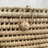 Storage chest trunk in woven doum natural fibers