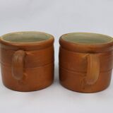 Set of 2 French stoneware cups