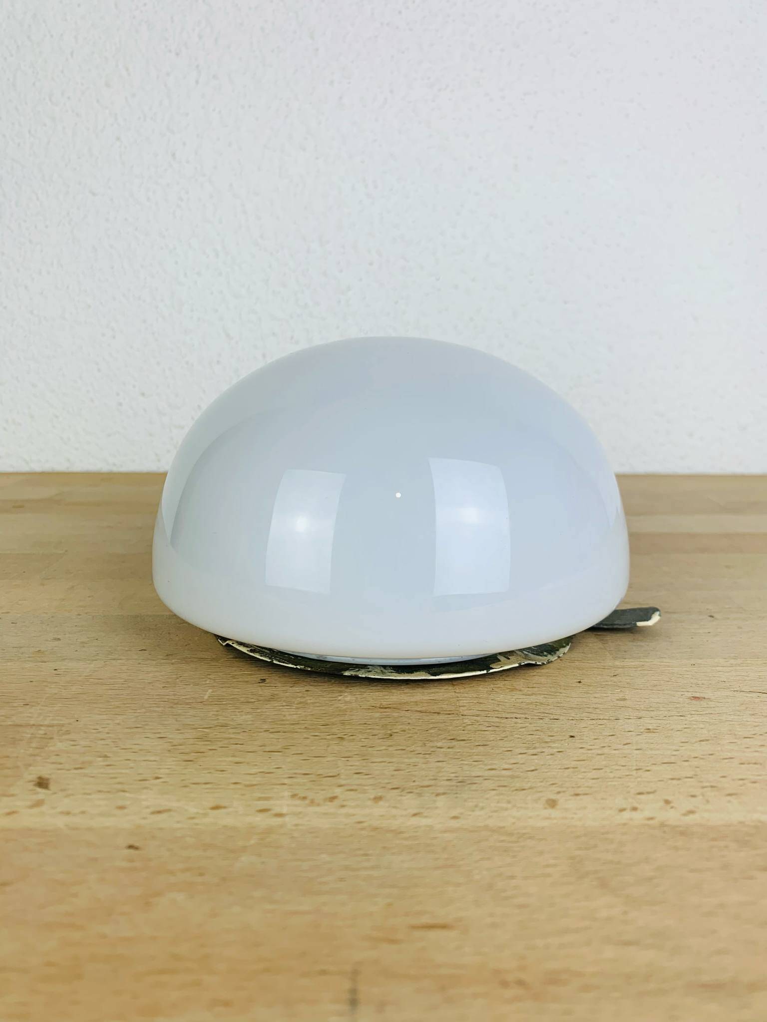 Vintage half-sphere opaline ball wall light