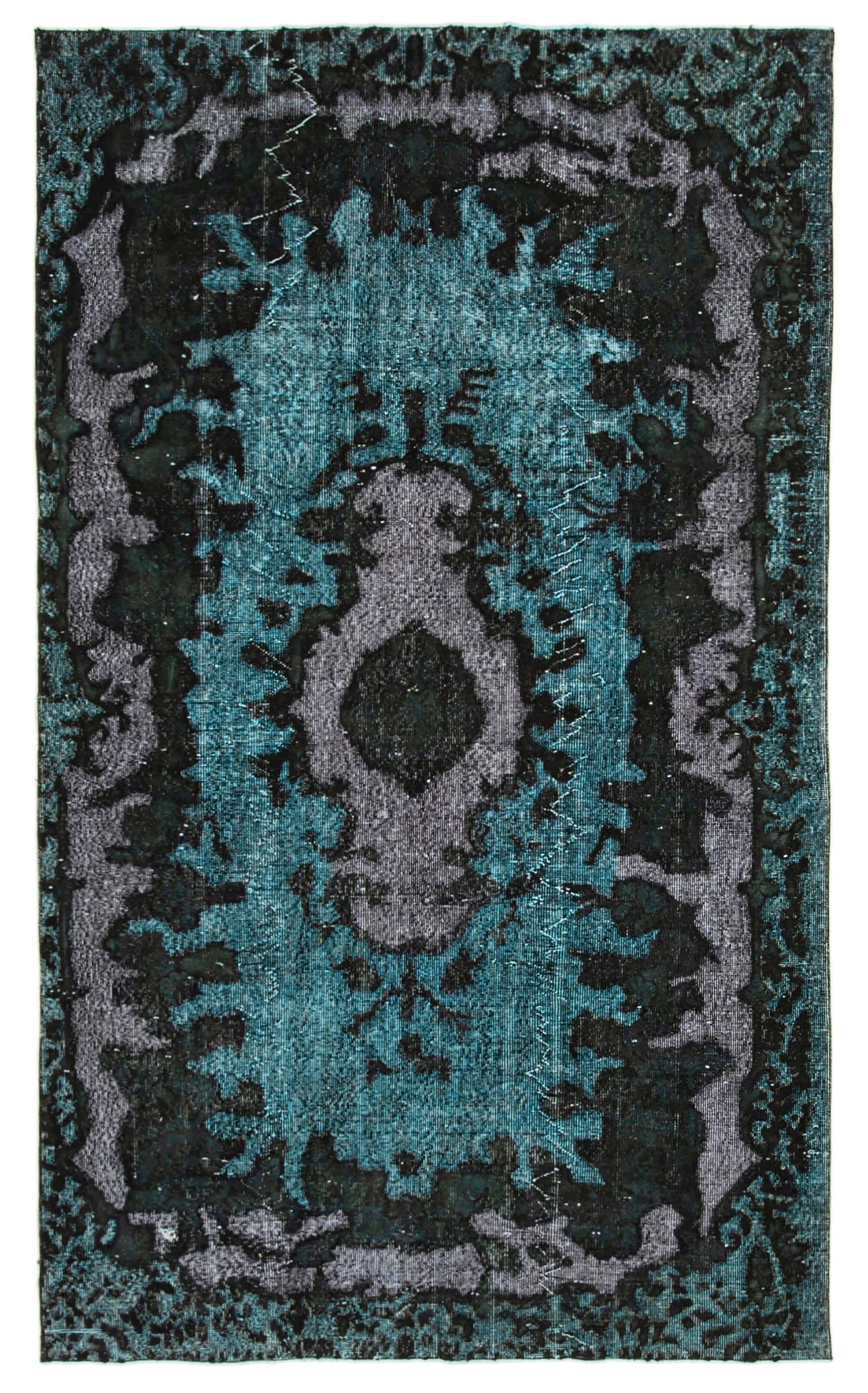 Hand-Knotted Contemporary Oriental 1980s 175 cm x 292 cm Black Carpet