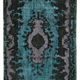 Hand-Knotted Contemporary Oriental 1980s 175 cm x 292 cm Black Carpet