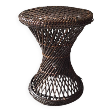 Tabouret tam tam rotin