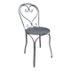 Chaise en fer forgé gris foncé