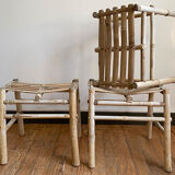 Small bamboo bench
