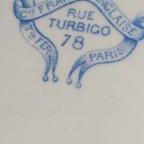 Large white: blue dish. French Anglo Company.