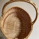 Panier osier orange beige