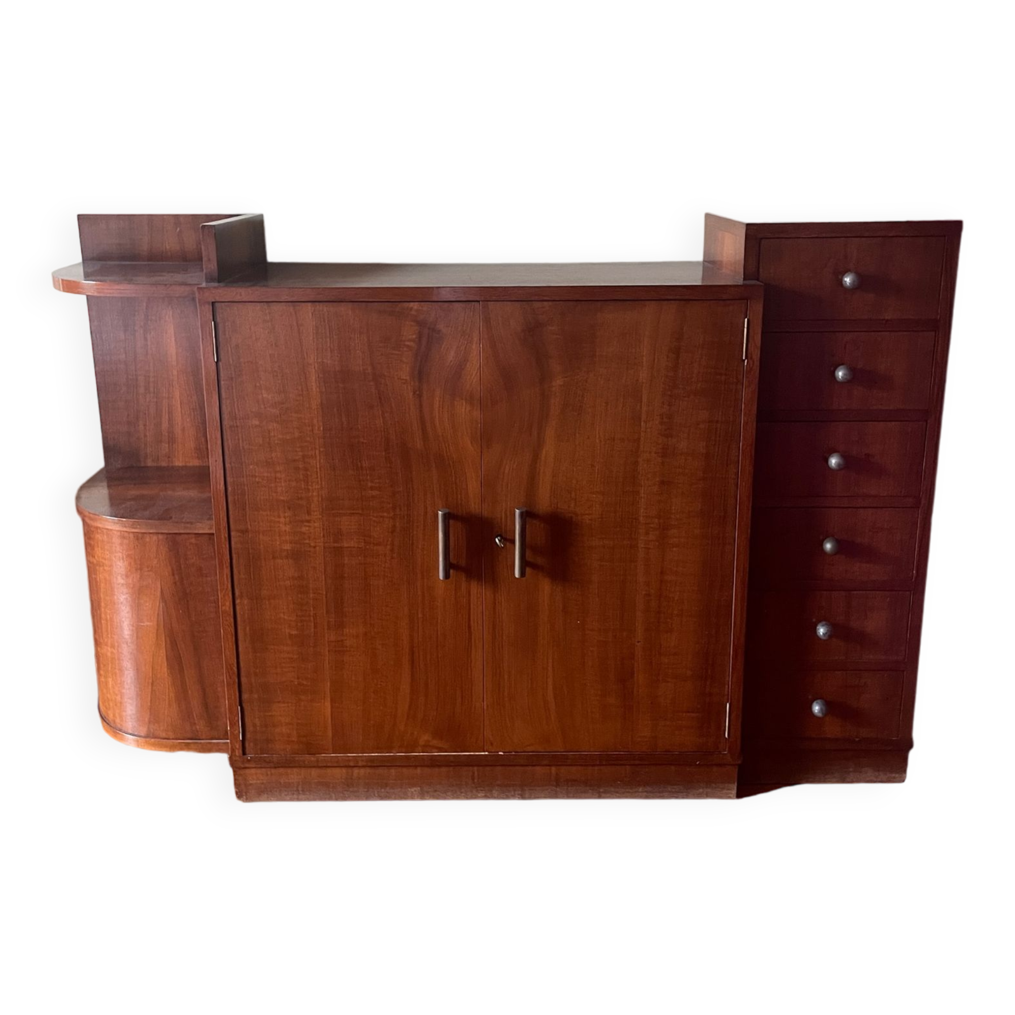 Chest of drawers - 6 drawers, shelves, linen compartment