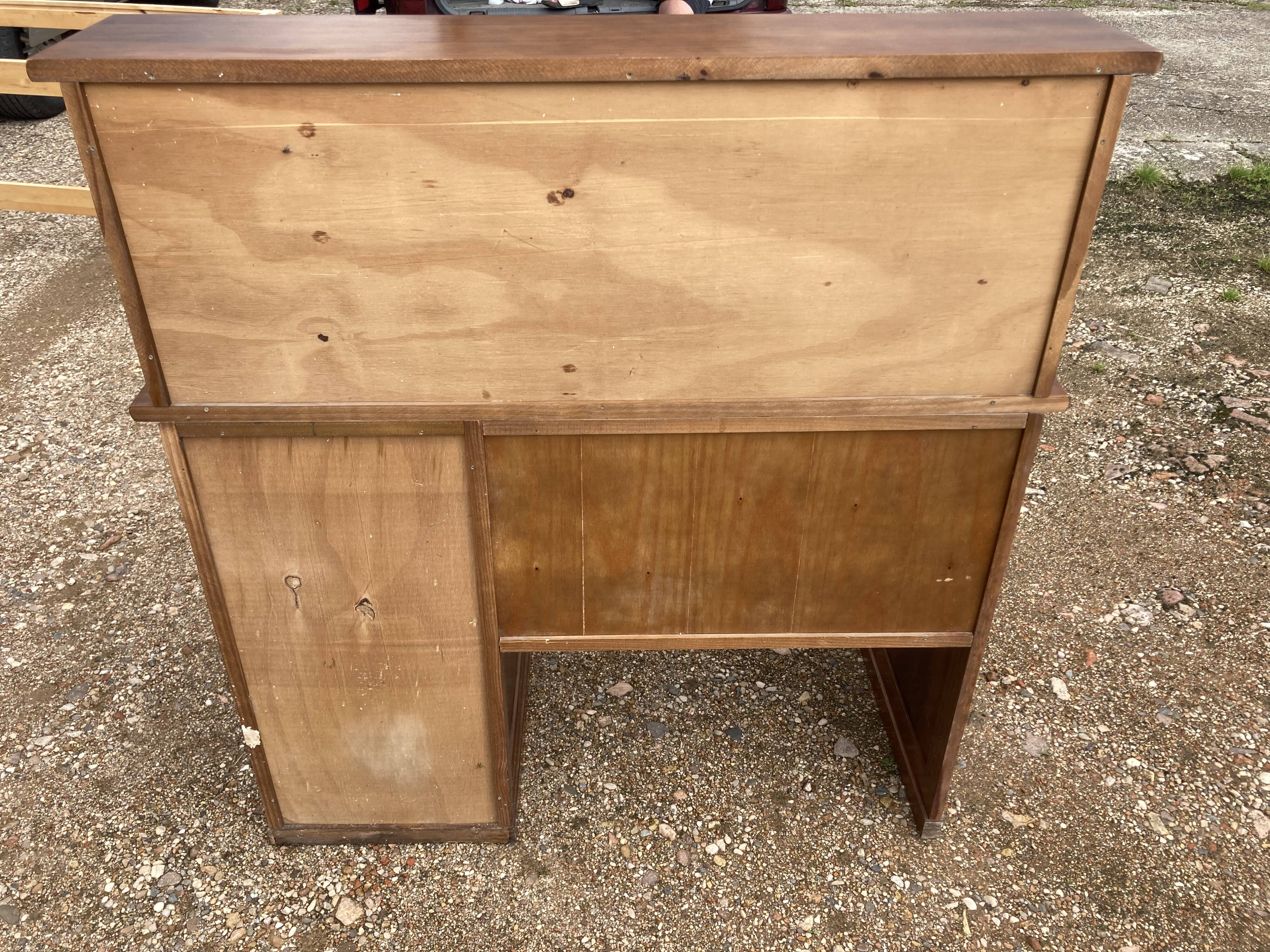 XXth pine cylinder desk