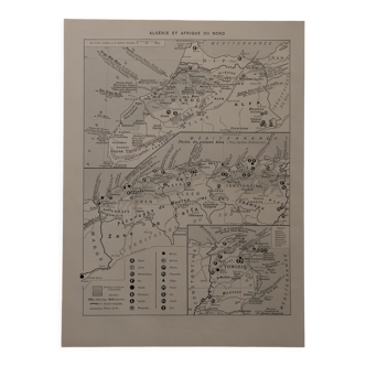 Lithographie originale sur l'Algérie