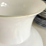 Vase balustre overlay en opaline blanche