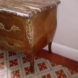 Chest of drawers 2 drawers Louis XV curved rosewood