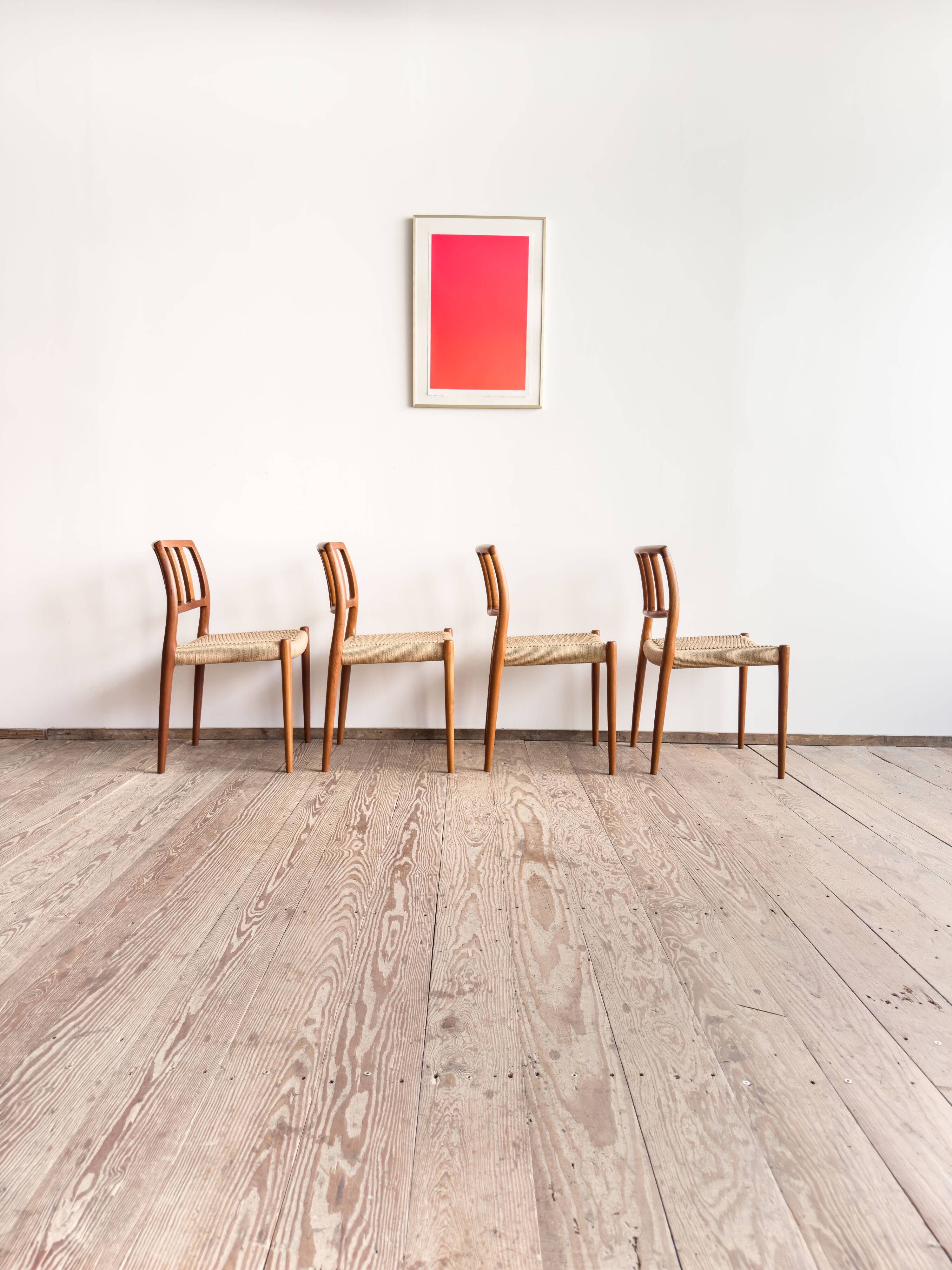 4 chaises danoises par Niels O. Møller, JL. Moller # 83, années 1960