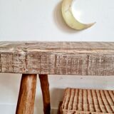 Old patinated farm bench