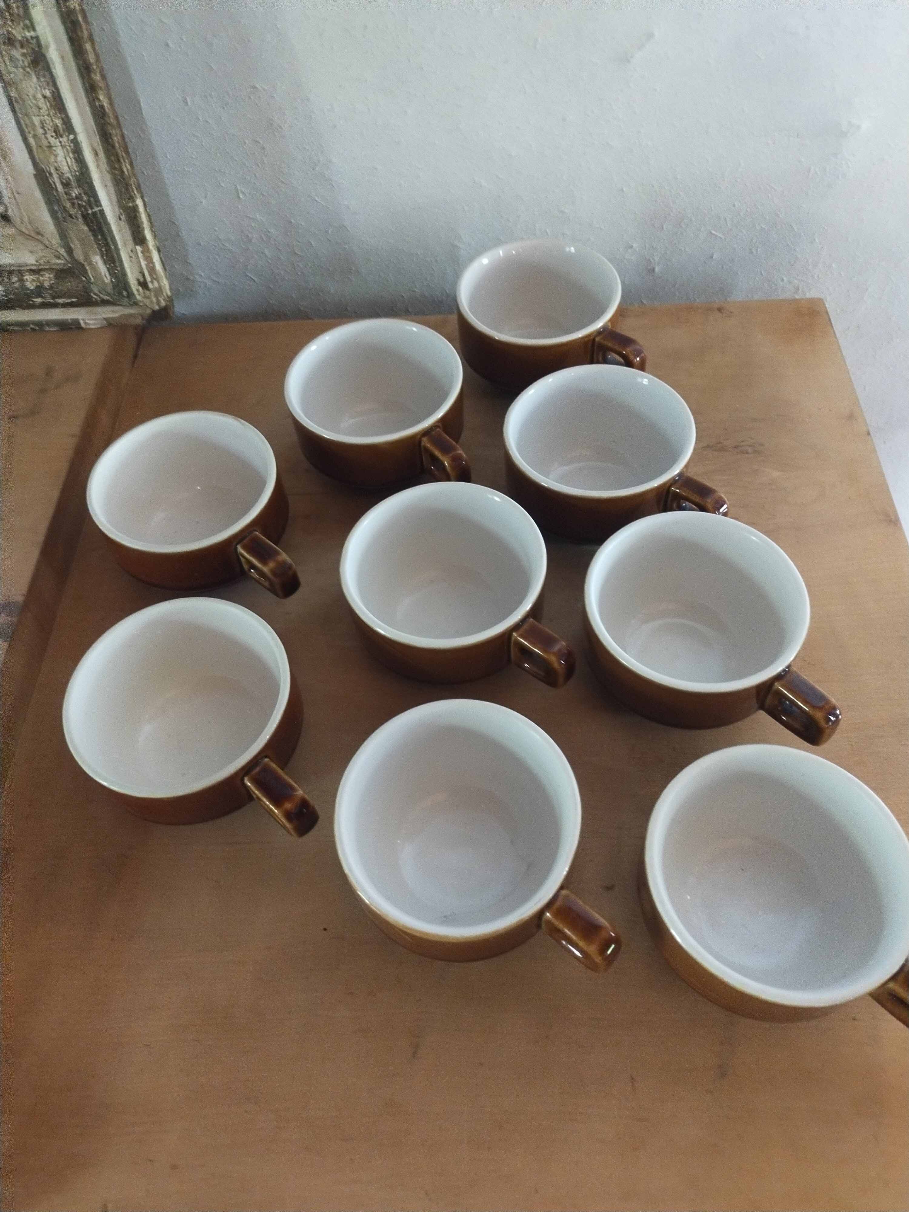 Set of nine bistro chocolate cups