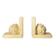 Pair of Neo-Classical Camellia Alabaster Bookends - 1940s