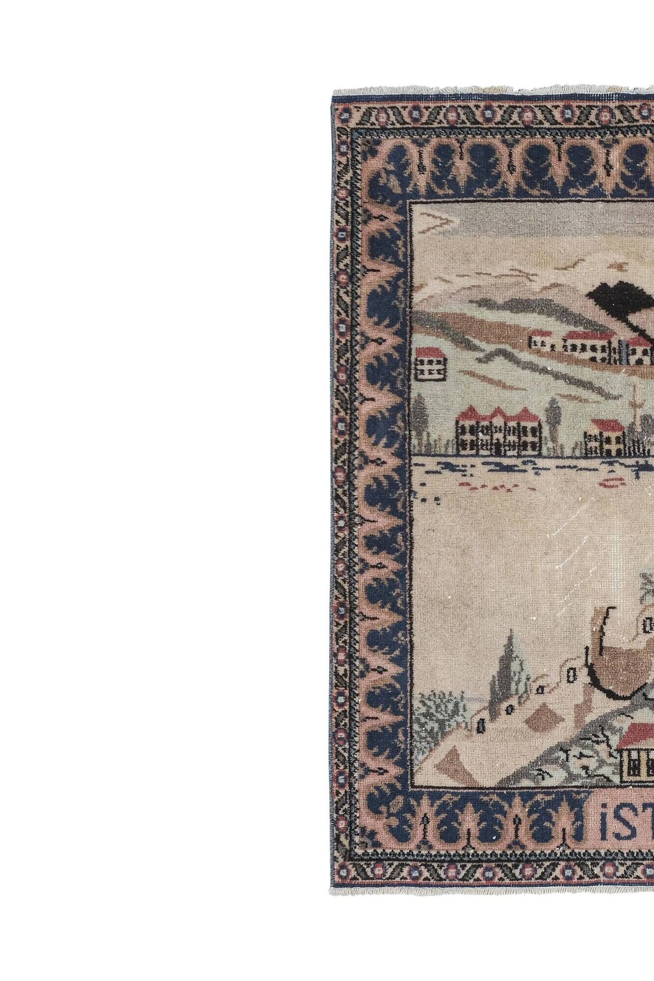 Vintage handmade Turkish rug 130x155 cm