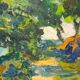 oil on panel by the Italian painter Mietta Benassi, 1950s/1960s