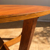 Round teak coffee table from the 1960s
