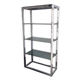 Vintage chrome and glass shelf