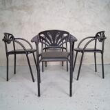 Italian Alisea armchairs by Lisa Bross for Studio Simonetti, 1980s, Set of 4