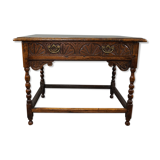 Carved antique English side table