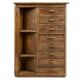 Wooden corner cabinet with 8 drawers