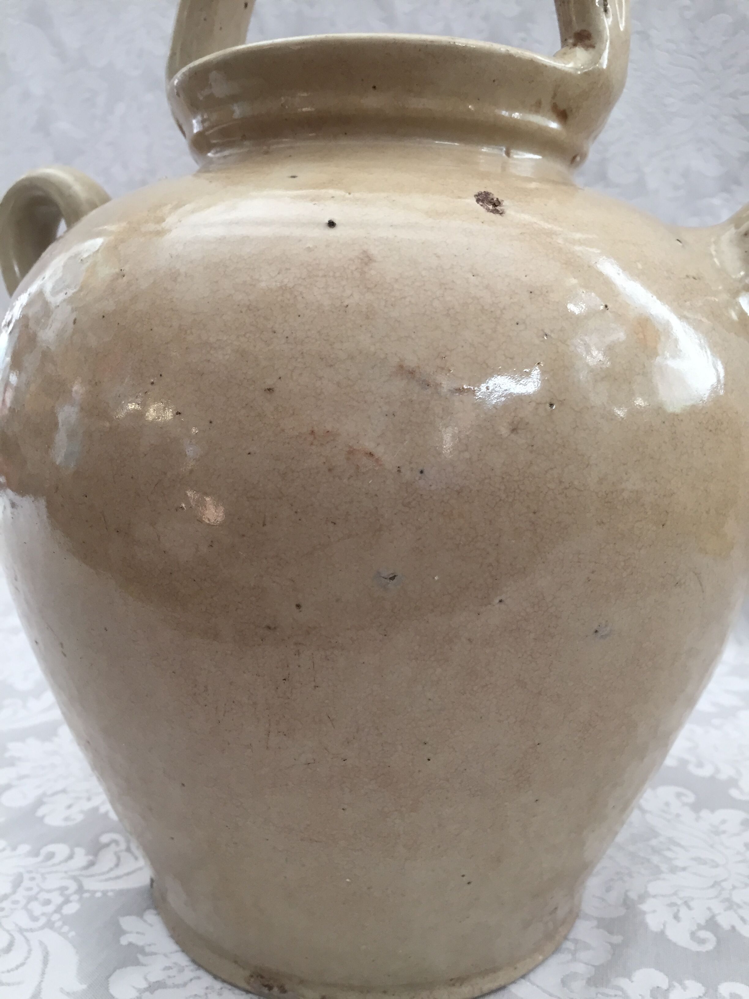 Old beaked jug gargoulette pichet chevrette terracotta