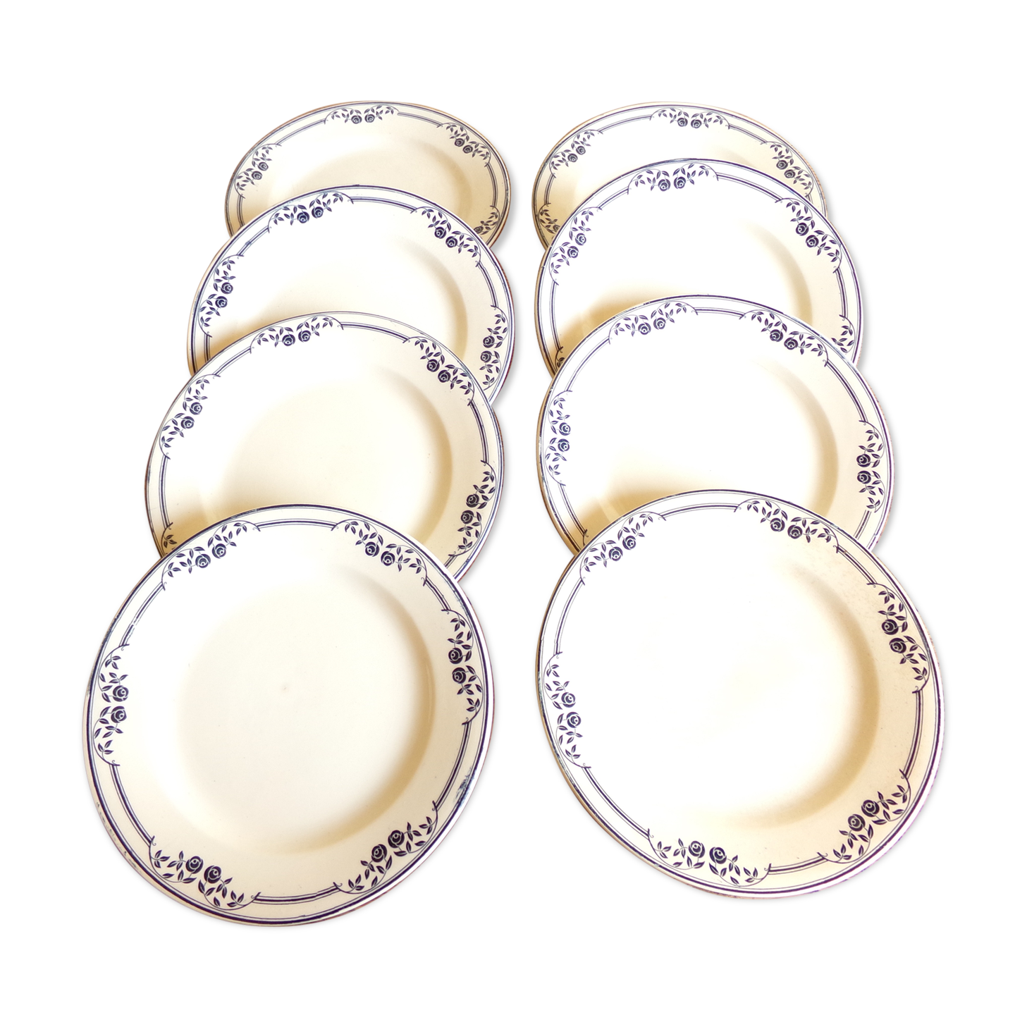 8 flat plates Salins model Saussure A.B - Iron Earth