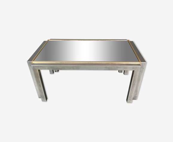 Metal coffee table and mirror top