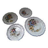 Old earthenware wall plates Bassano Italy floral decor