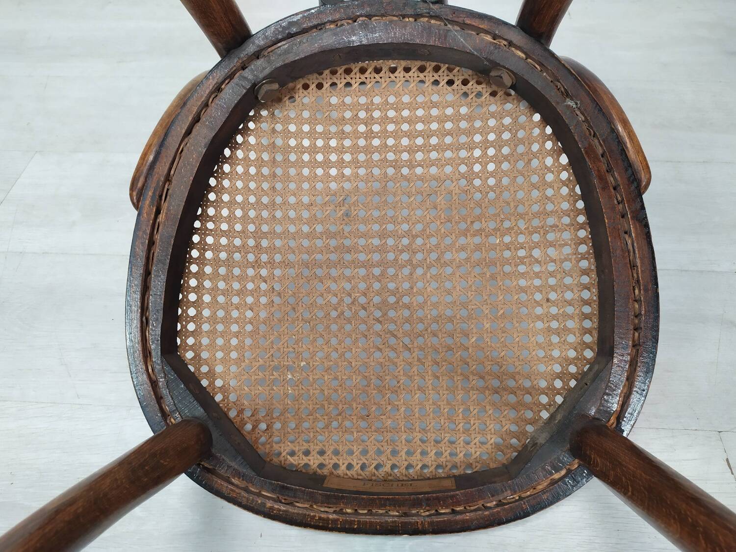 Fishel cane armchair