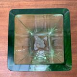 Brutalist glass block vase from the mid-century space age, 1960s