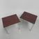 Ensemble de 2 tables basses avec impression sur bois