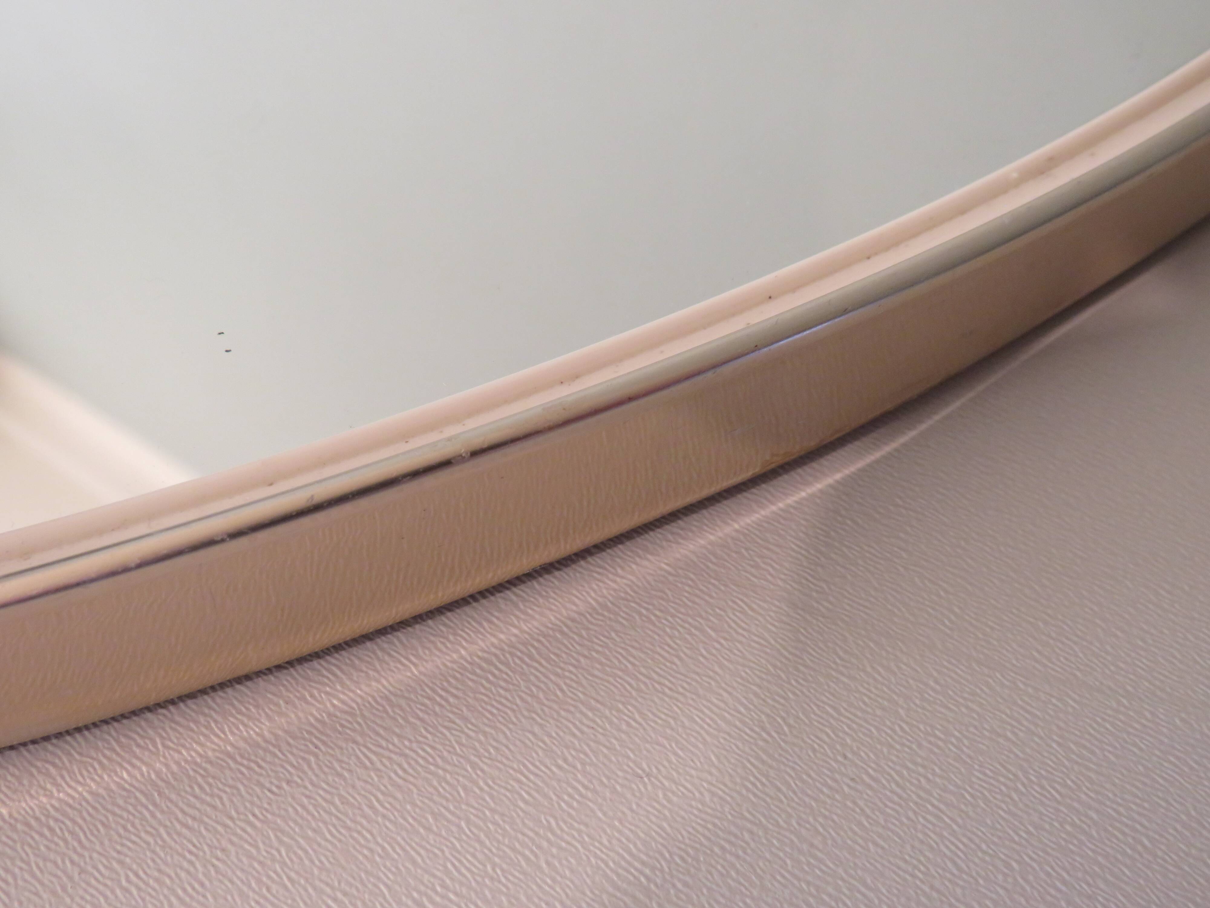 Free-form mirror with gold edge, 1950, 40x27 cm