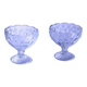 Set of 2 vintage Bohemian crystal ice cream cups