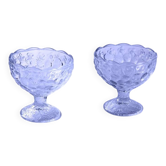 Lot de 2 coupes à glace vintage en cristal de Bohème
