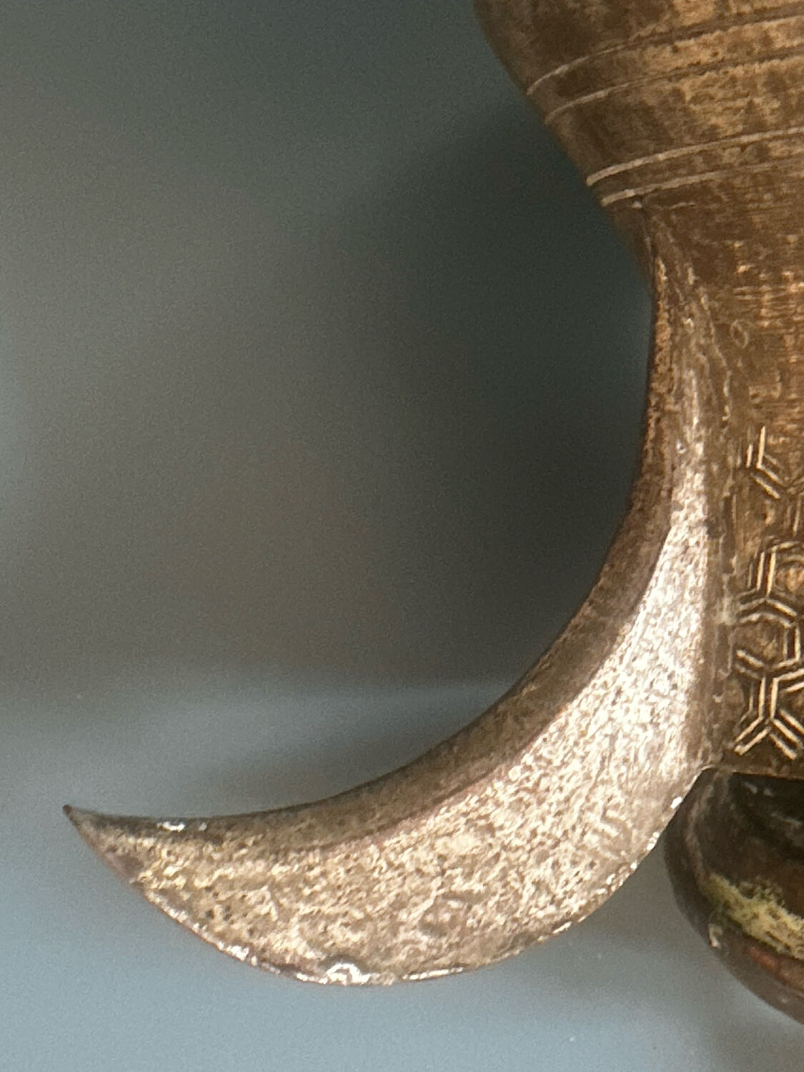 Eastern Verseuse "Dallah" Metal and Engraved Brass circa 1900